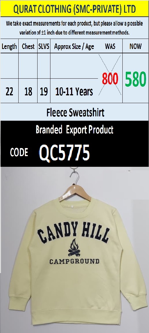 Branded Fleece Hoodie Export Product - QC5775