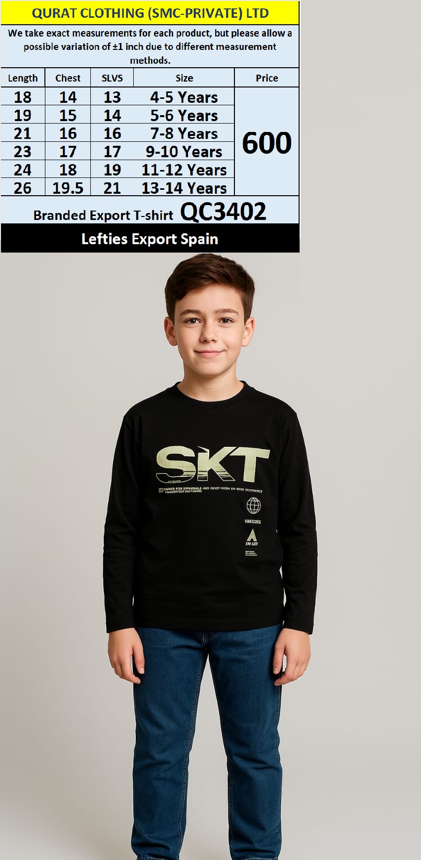 Lefties Brand T-Shirt QC3402 Export Spain