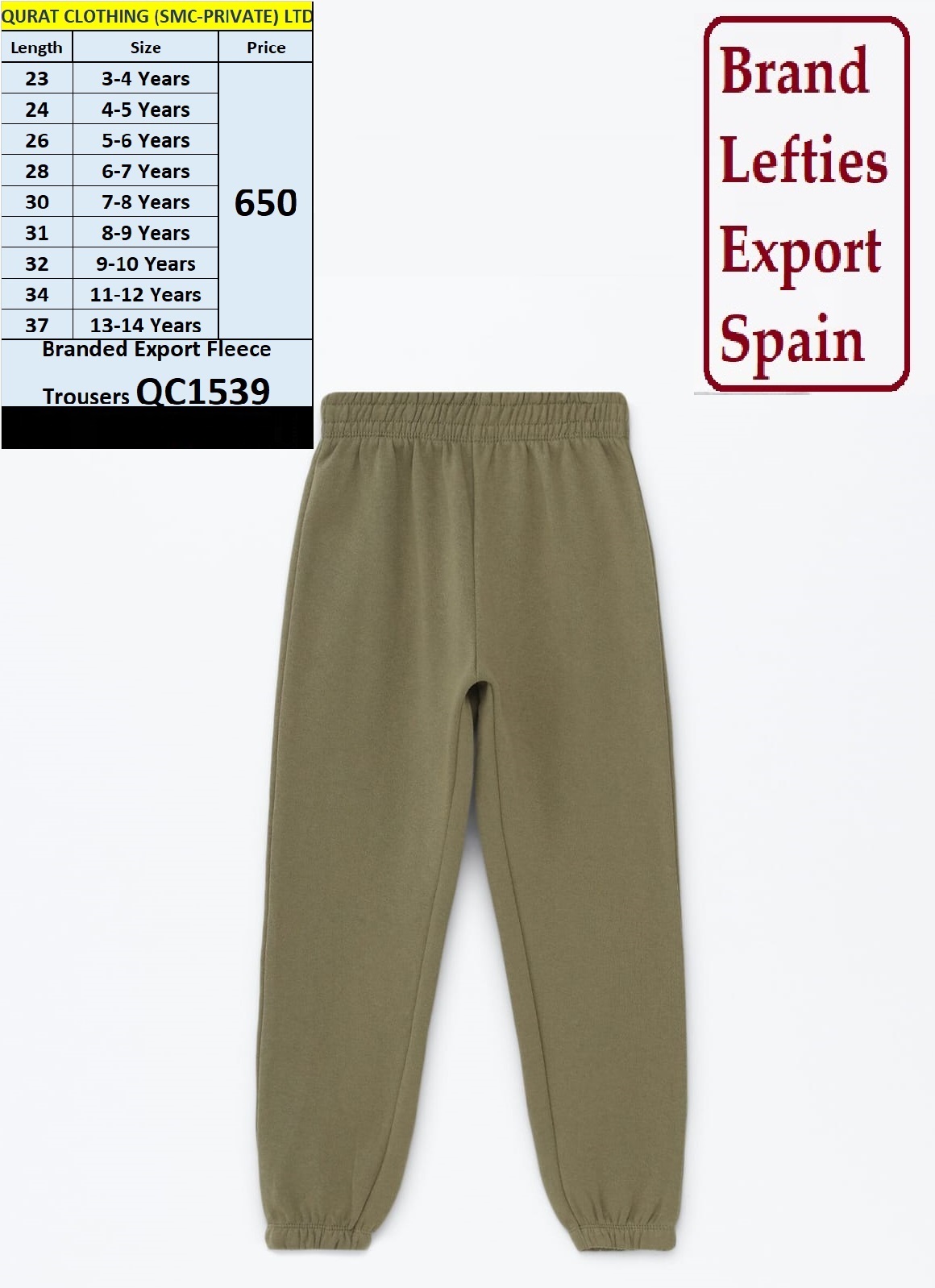 Lefties Brand Export Trouser QC1539 Export Spain