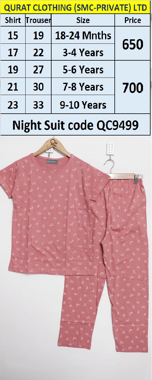Cutoos Pink Night Suit QC9499