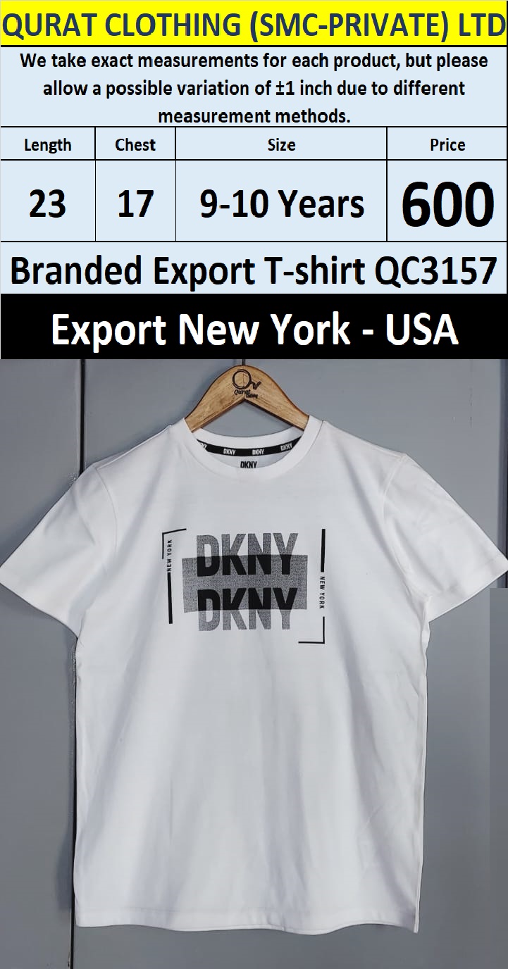 DKNY Brand T-shirt QC3157 Export New York - USA