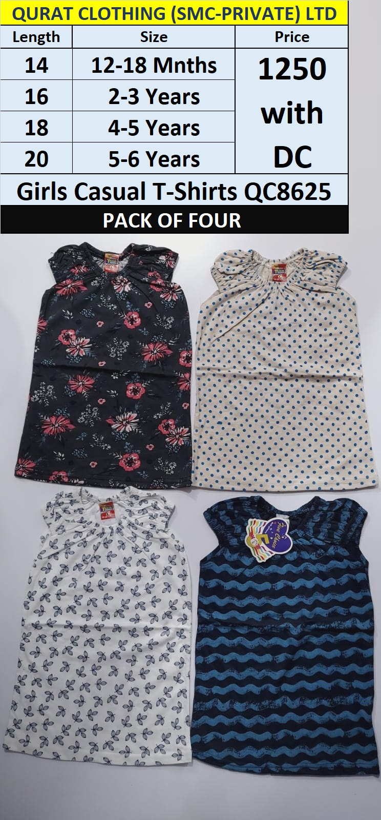 Pack of Four Casual Wear T-Shirts QC8625