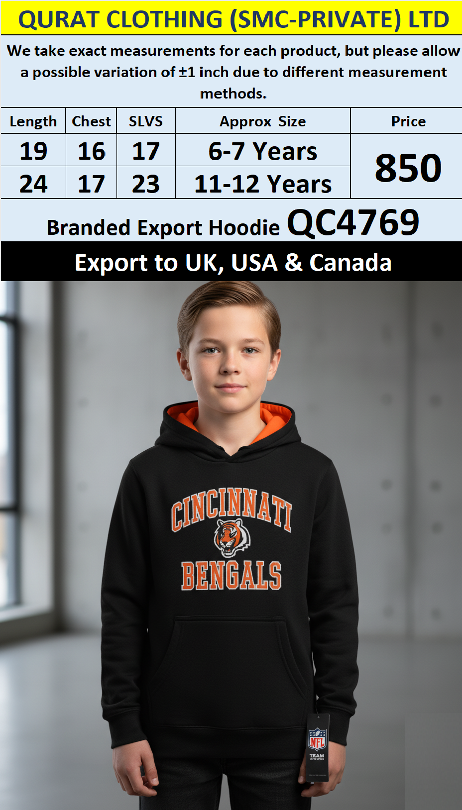 Branded Export UK, USA & Canada Top Brands Hoodie QC4769