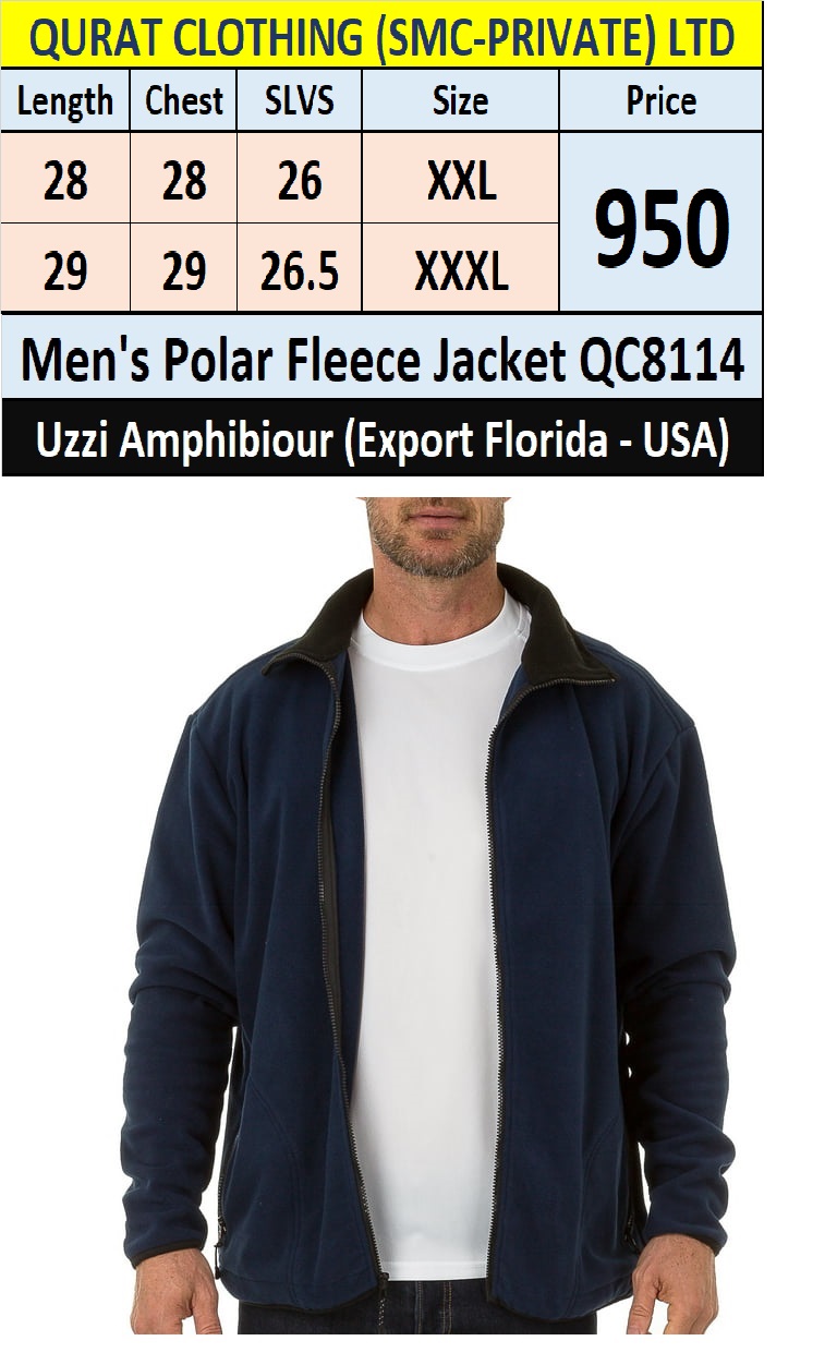 Men's Polar Fleece Jacket QC8114 Uzzi Amphibiour Export USA