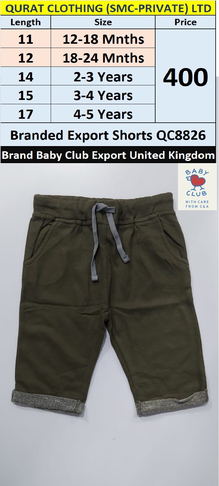 Baby Club Brand Export Shorts QC8826 Export United Kingdom