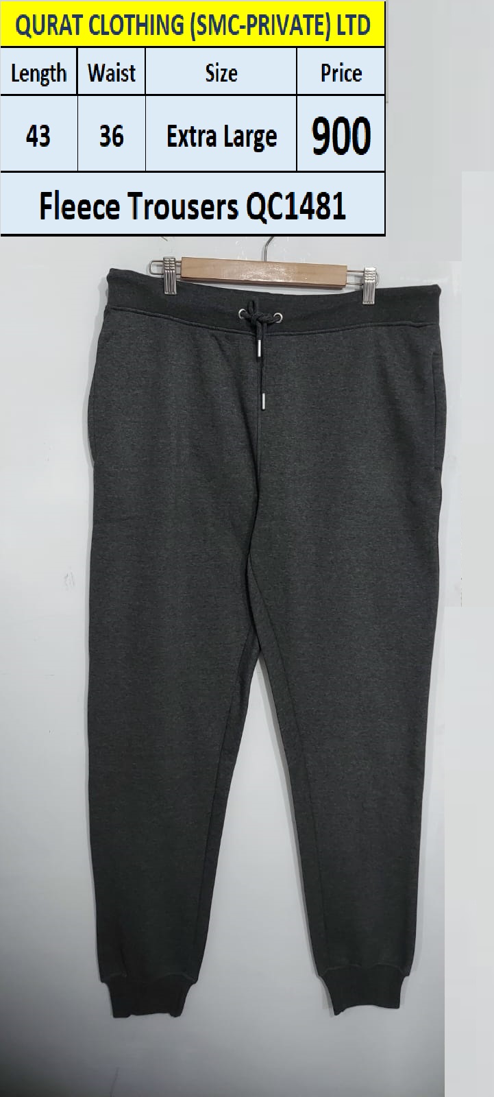 Branded Export Grey Fleece Trouser QC1481