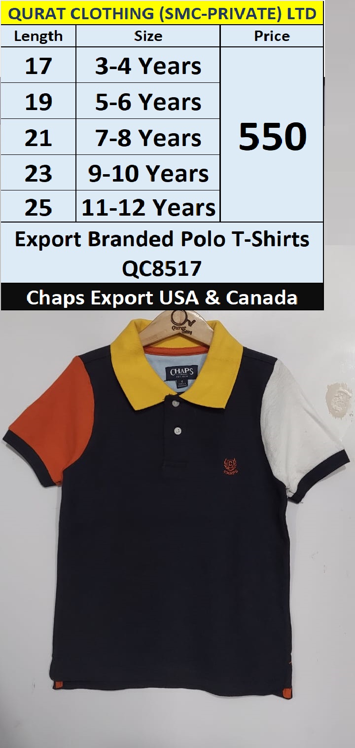  Branded Chaps Polo T-shirt QC8517, Export USA & Canada - QC8517