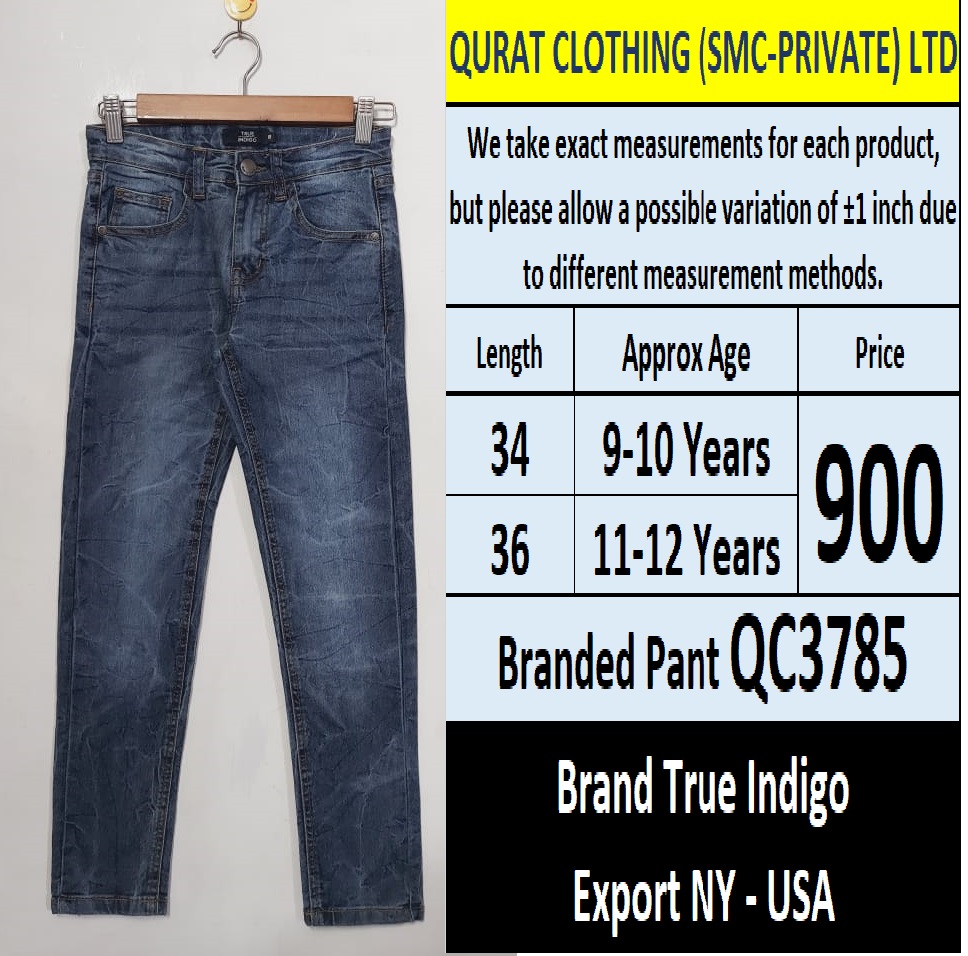 True Indigo Brand Pant QC3785 Export New York - USA