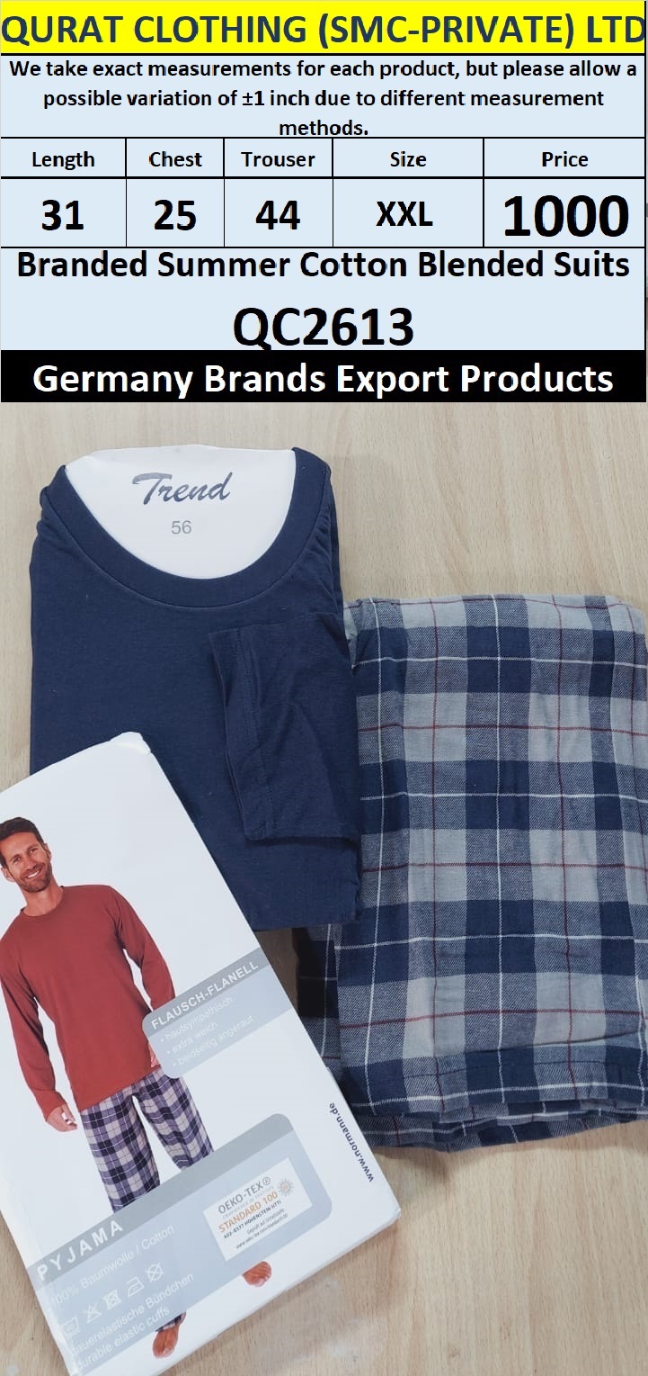International Brands Summer Cotton Blended Suits Export Germany QC2613