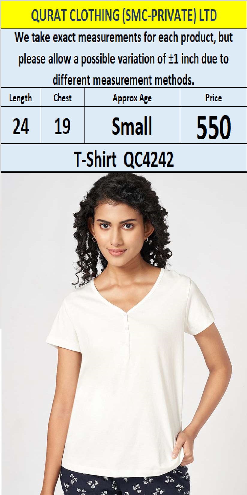 Branded Ladies T-shirt QC4242