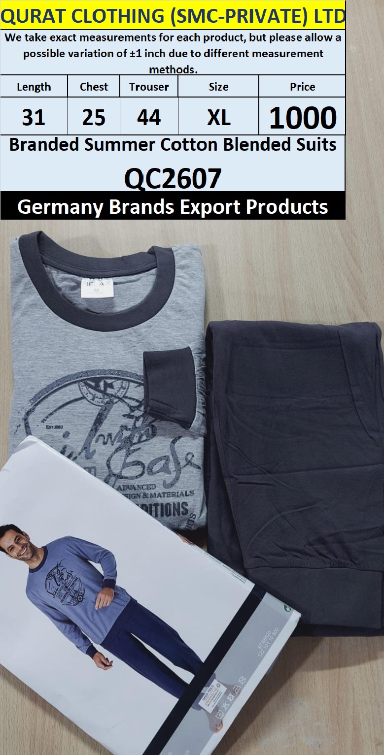International Brands Summer Cotton Blended Suits Export Germany QC2607
