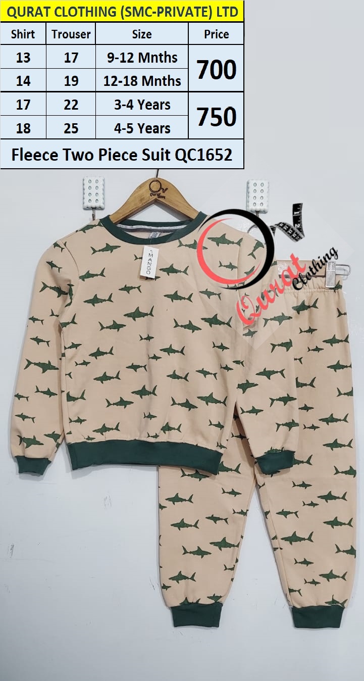 Winter Shark Print Two Piece Suits QC1652