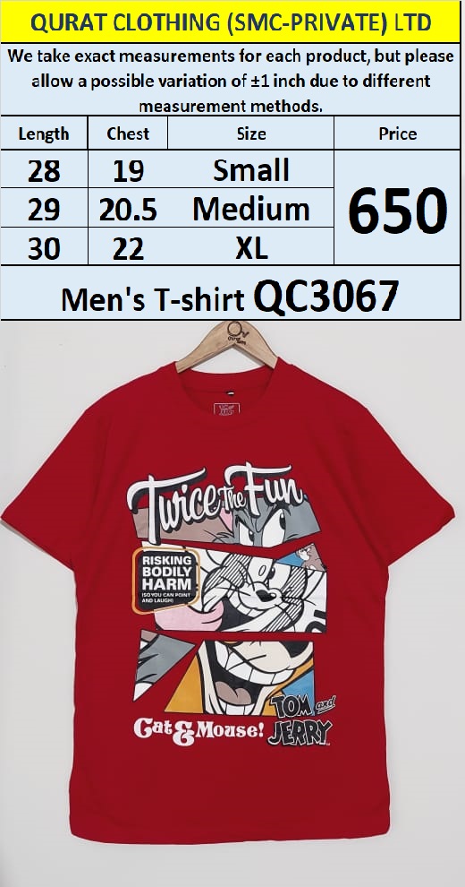 Branded Export Cotton Blended T-shirt QC3067