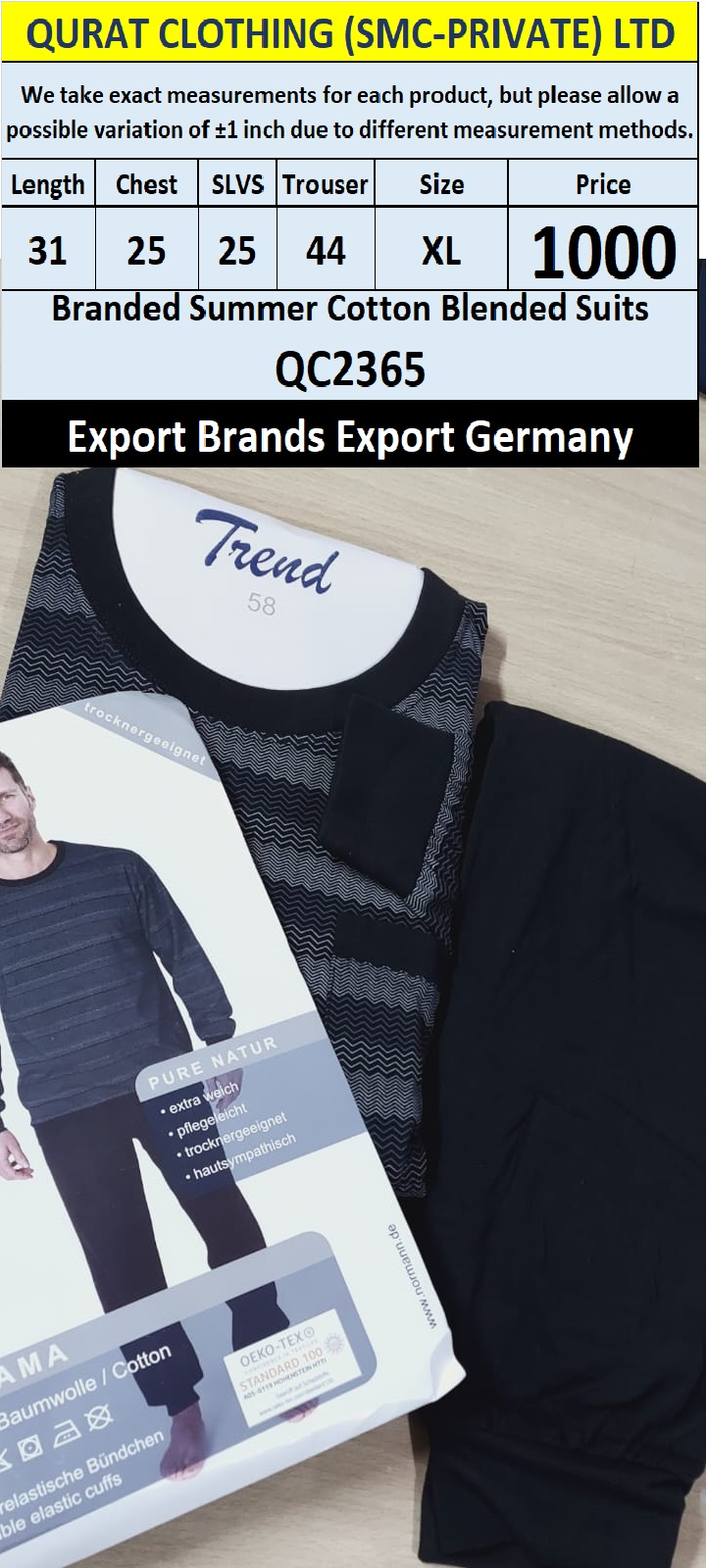 International Brands Summer Cotton Blended Suits Export Germany QC2365