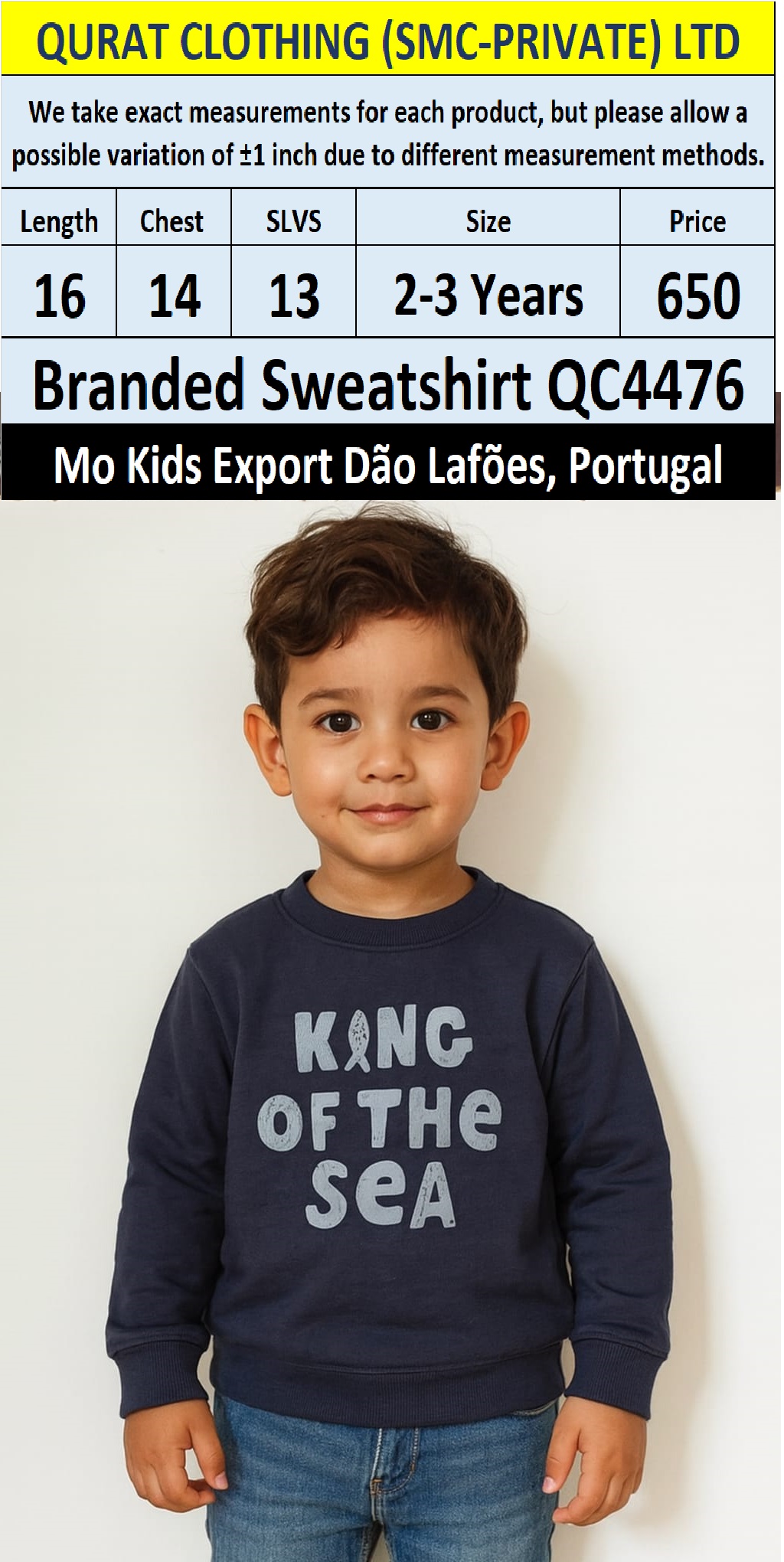 MO Clothing Brand Sweatshirt Export Dão Lafões, Portugal - QC4476