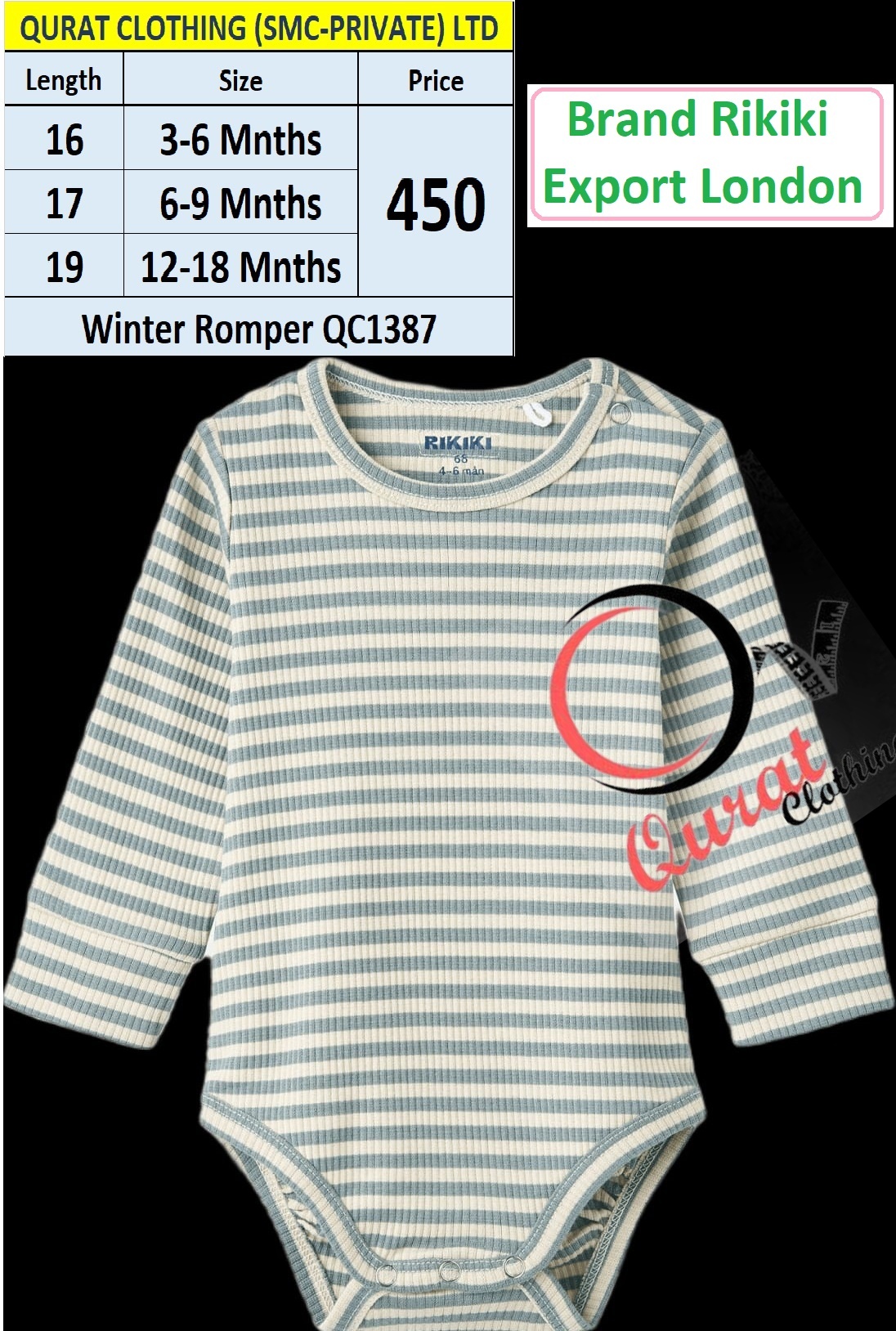 Rikiki Brand Romper QC1387 Export London