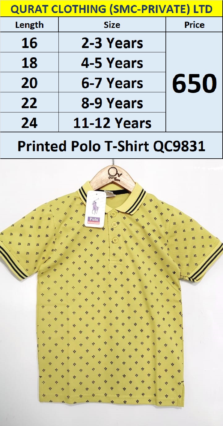 Printed Polo Harvest Gold T-Shirts QC9831 