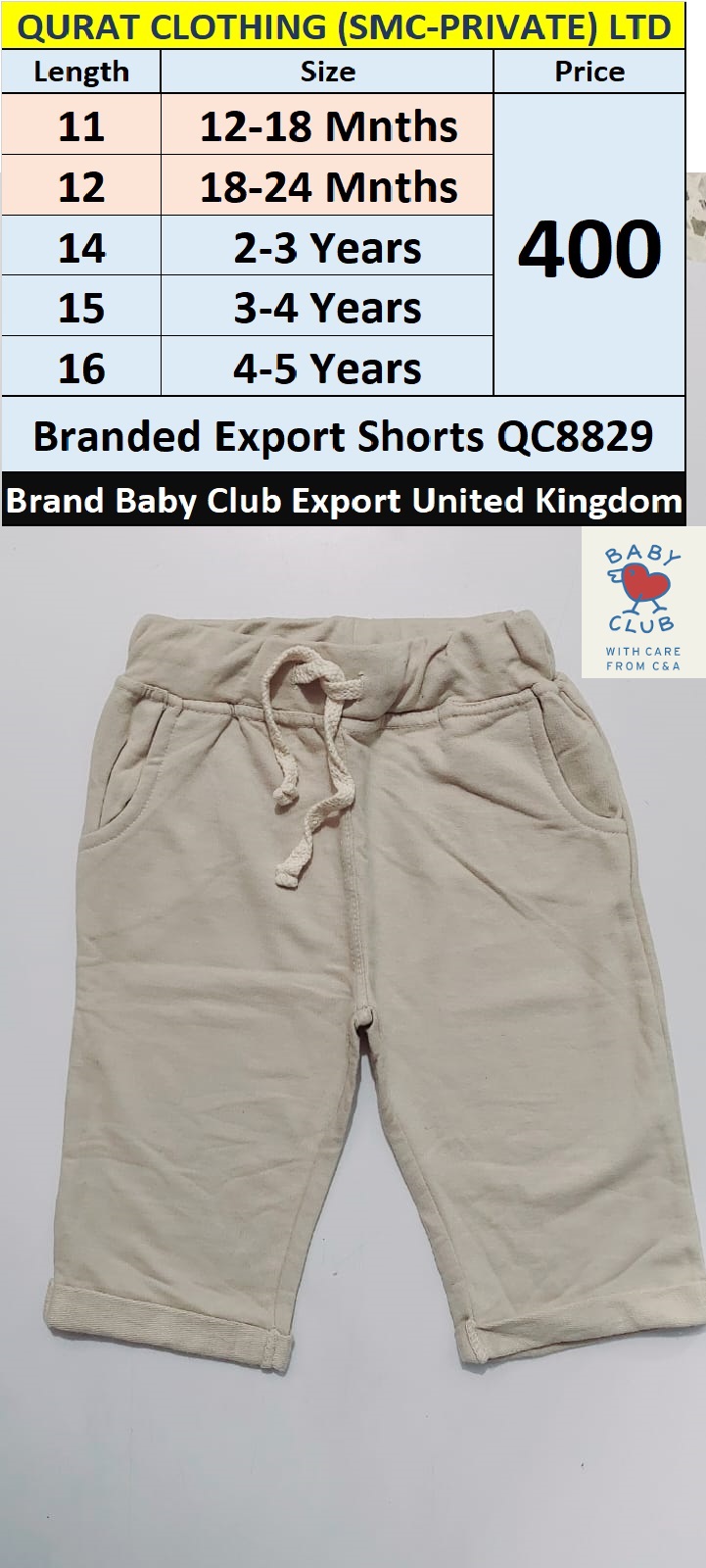 Baby Club Brand Export Shorts QC8829 Export United Kingdom