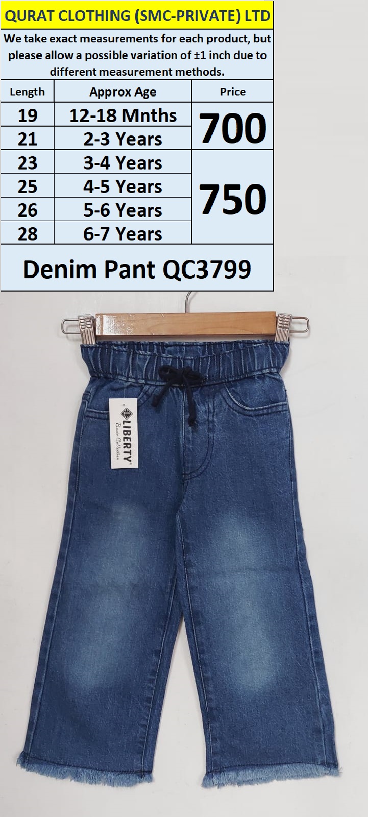 Denim Pant QC3799