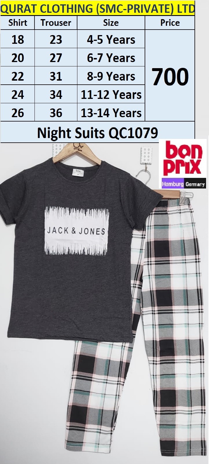 BPC Brand Jack & Jones Night Suit QC1079