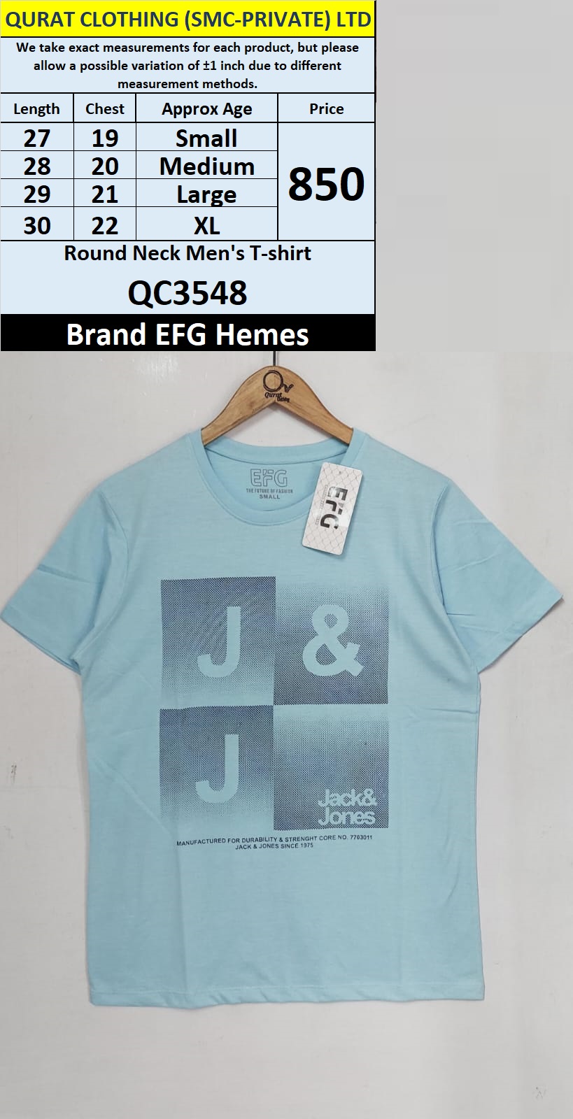Round Neck Men's T-shirt QC3548