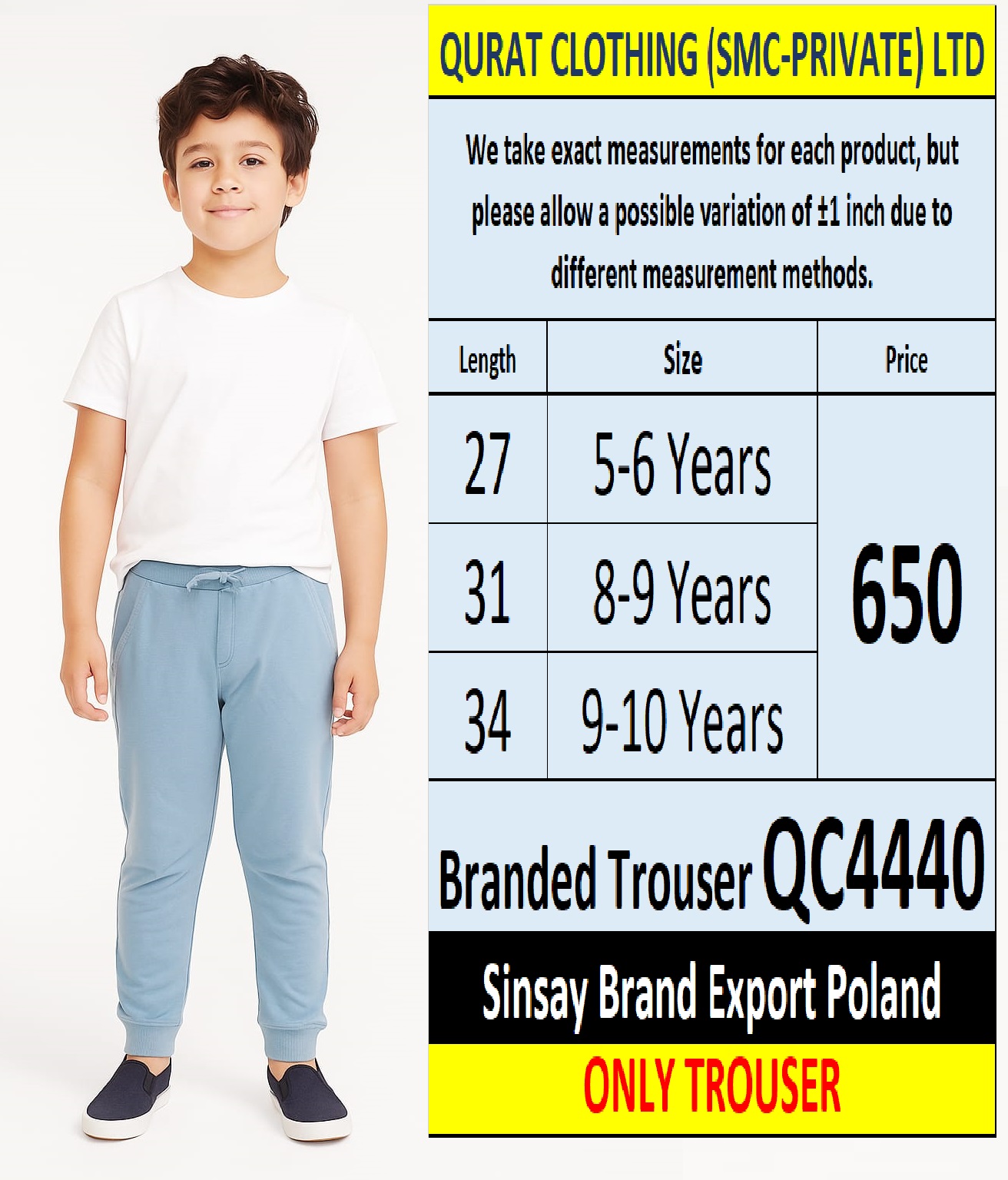 Sinsay Brand Trouser Export Poland - QC4440