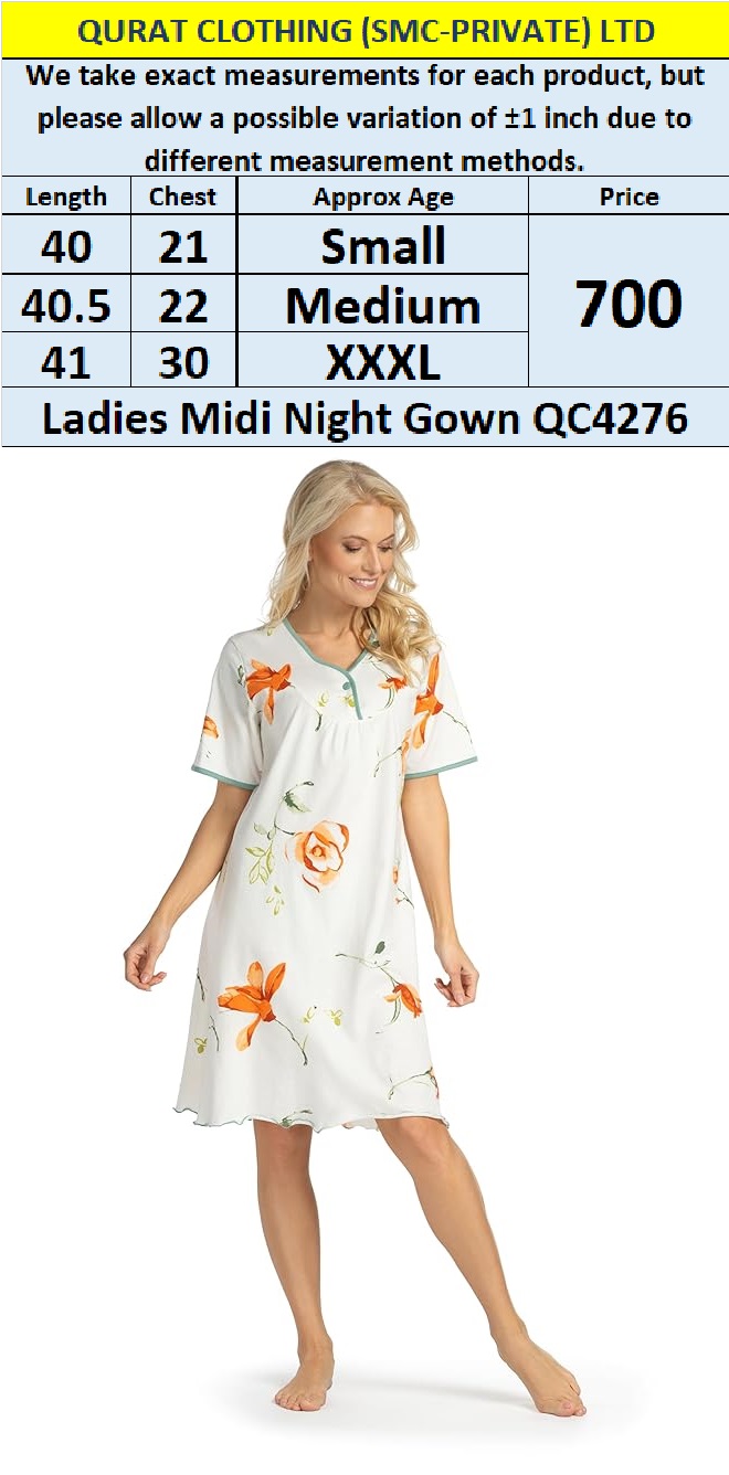 Branded Export Midi Nightgown QC4276