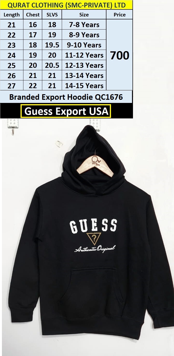 Guess Brand Export Hoodie QC1676 Export USA 