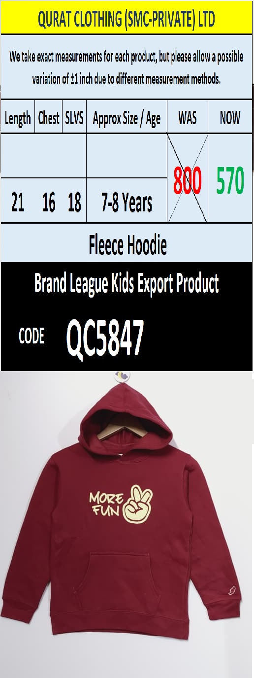 Top International Branded Export Hoodie / Sweatshirt Products - QC5847