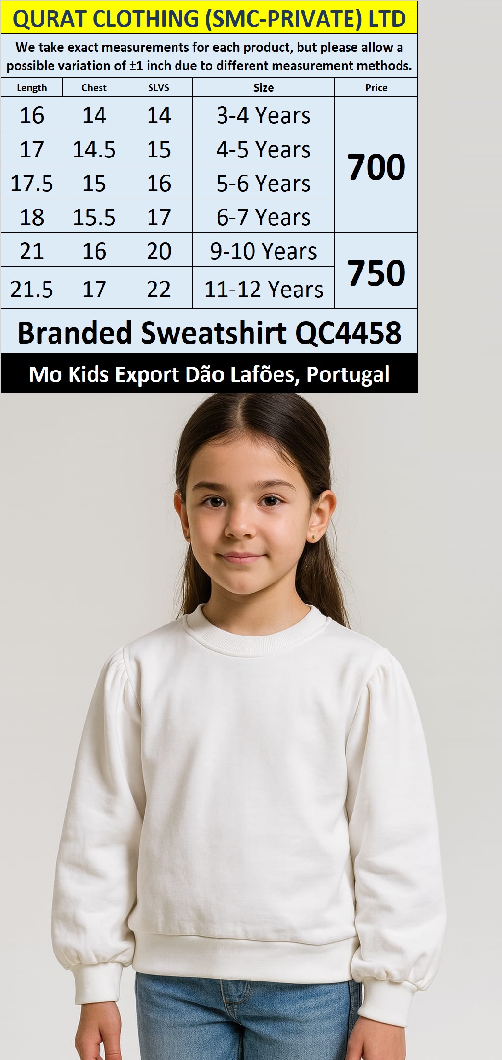 MO Clothing Brand Sweatshirt Export Dão Lafões, Portugal - QC4458
