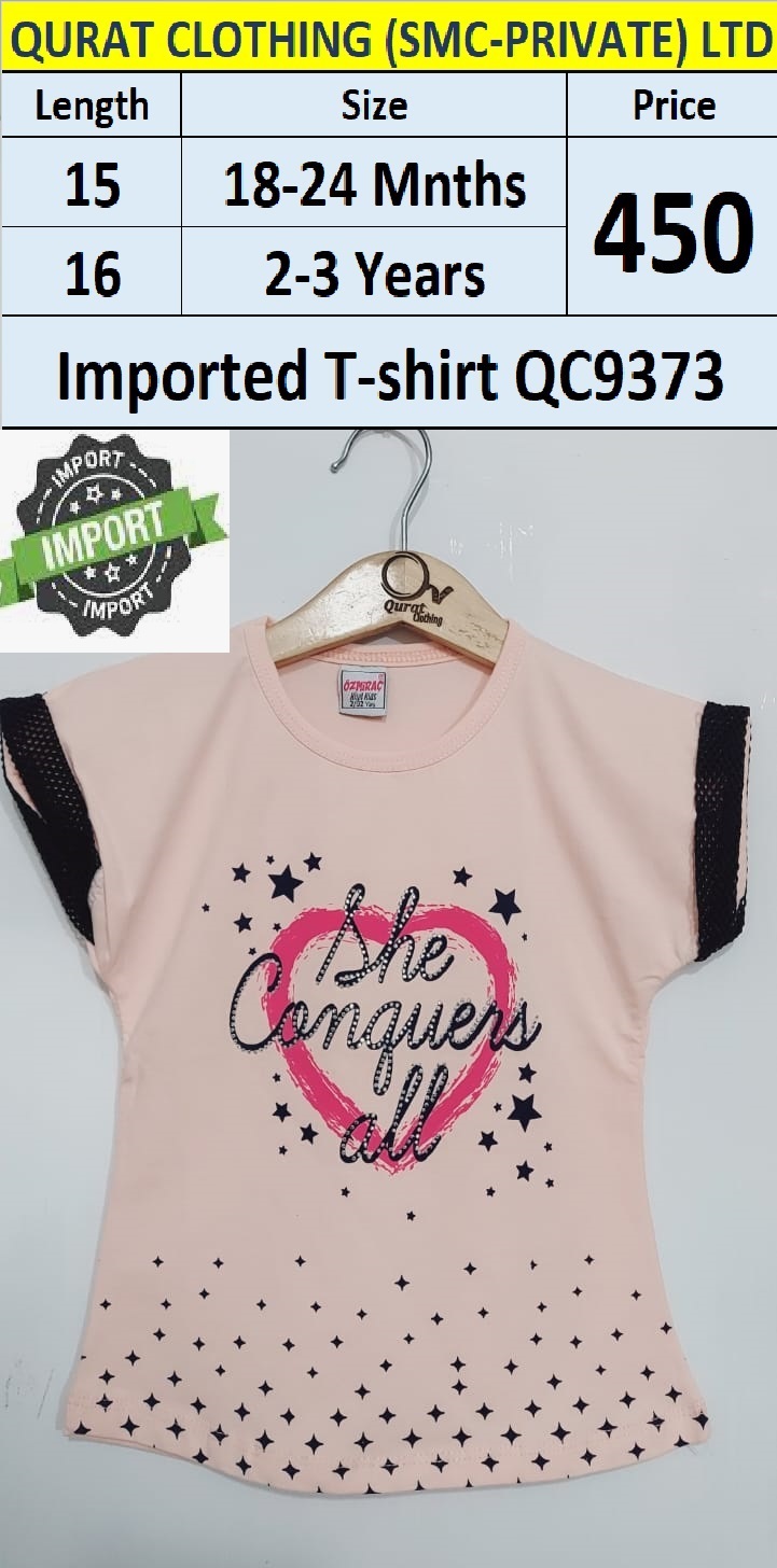 Turkey Imported Pink She Conquers All T-shirt QC9373 Brand Ozmirac