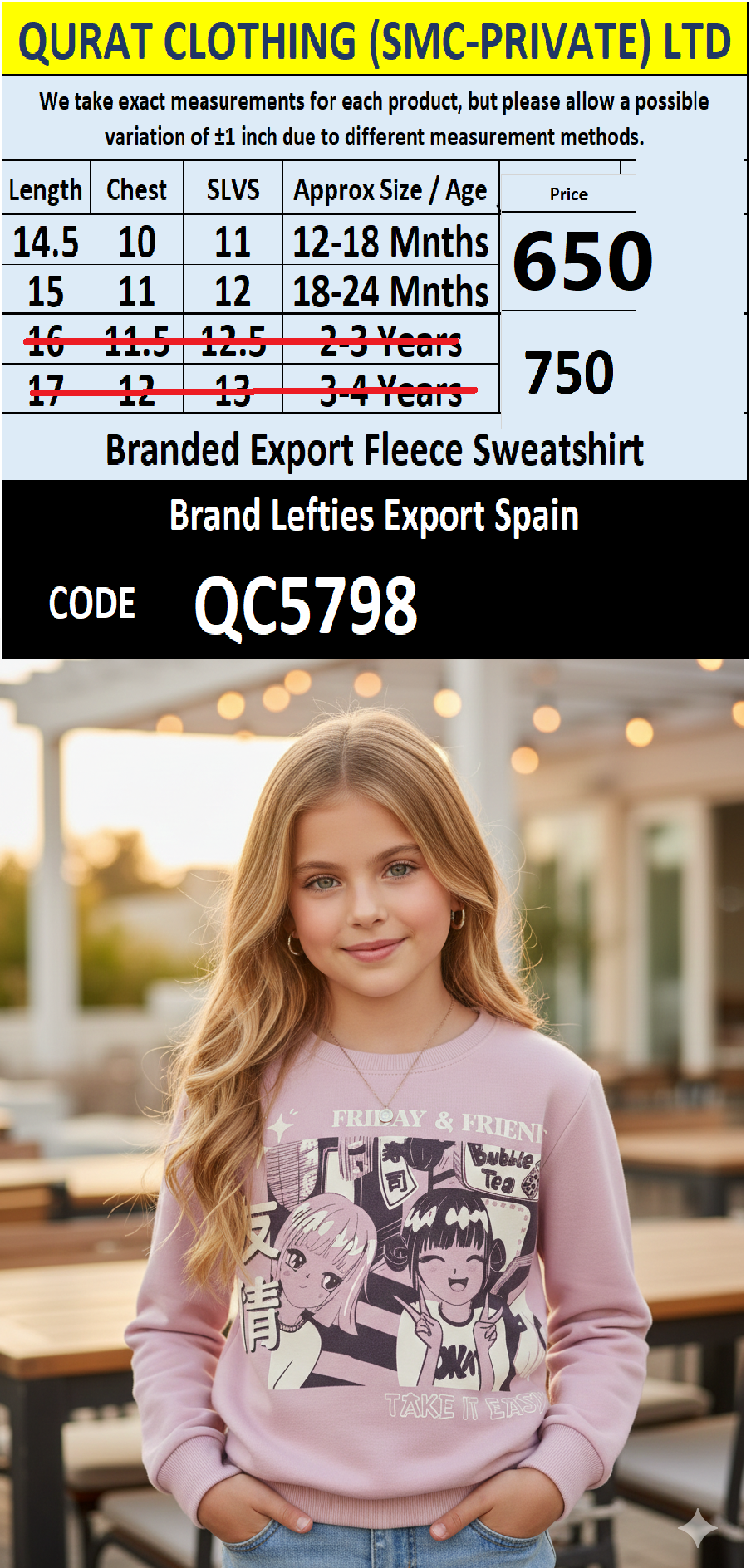 Lefties Brand Fleece Sweatshirt Export Europe - QC5798