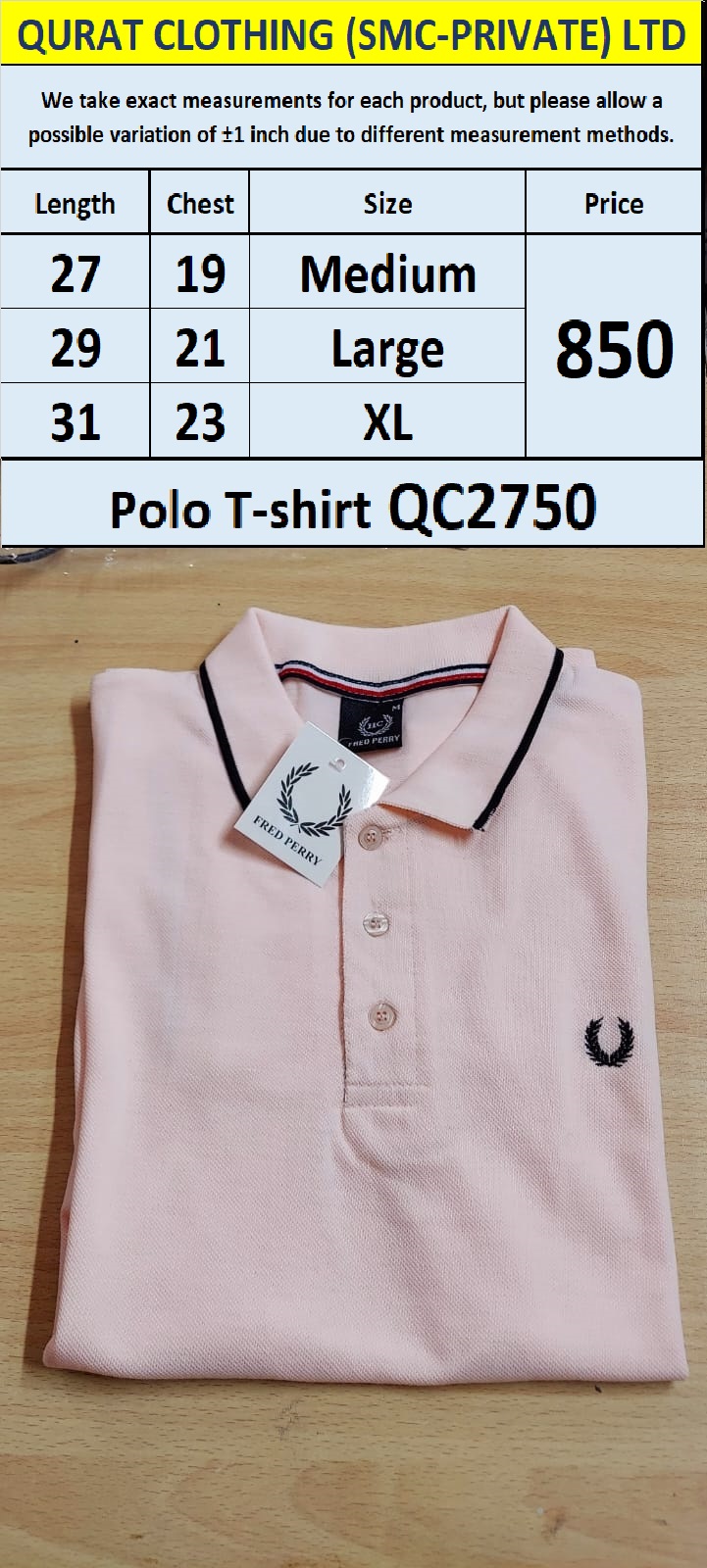 Men's Polo T-shirt QC2750