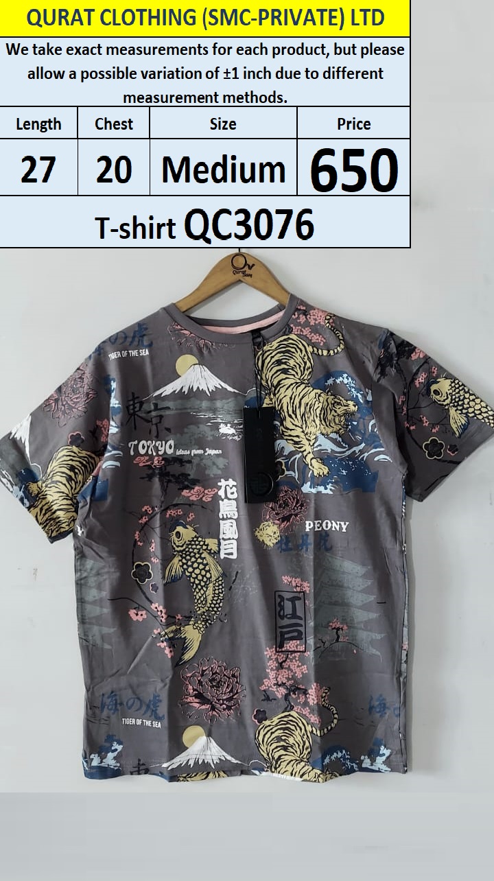 Branded Export Cotton Blended T-shirt QC3076