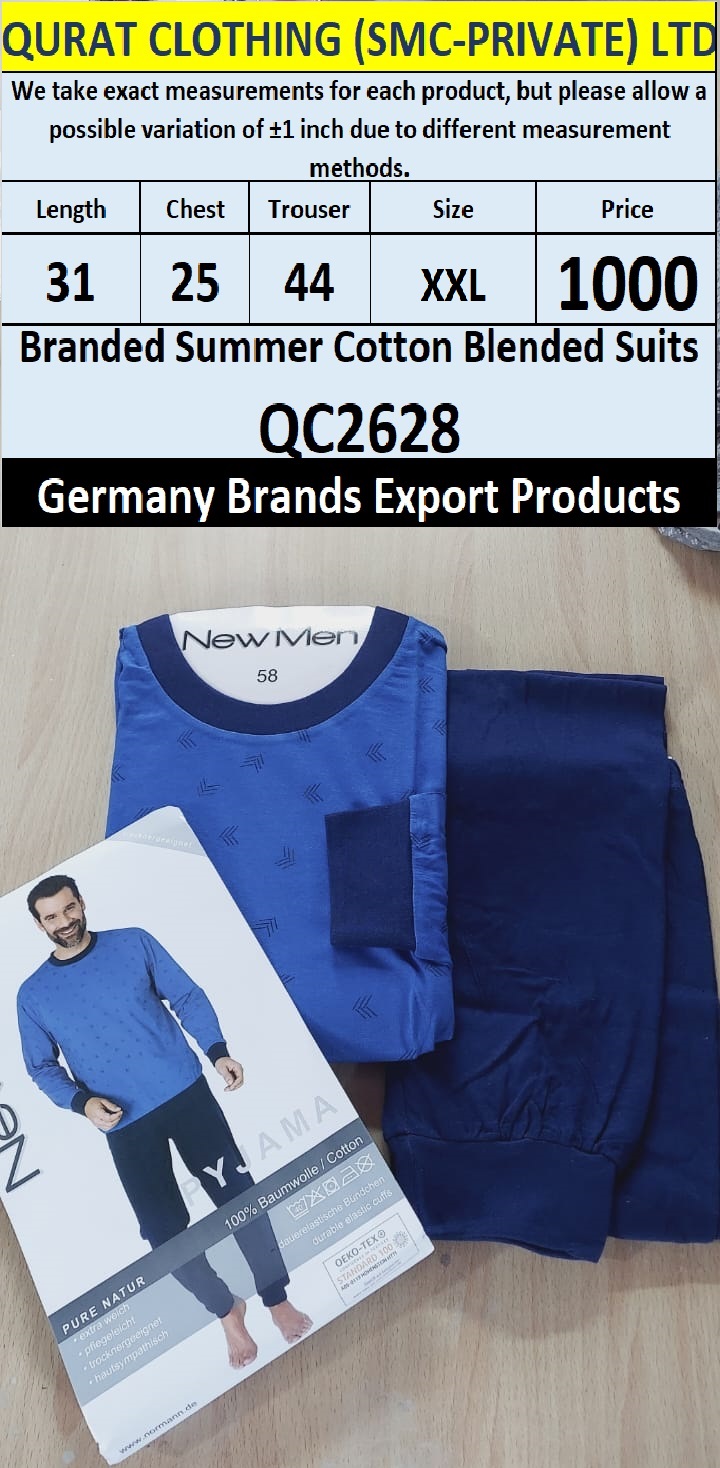 International Brands Summer Cotton Blended Suits Export Germany QC2628