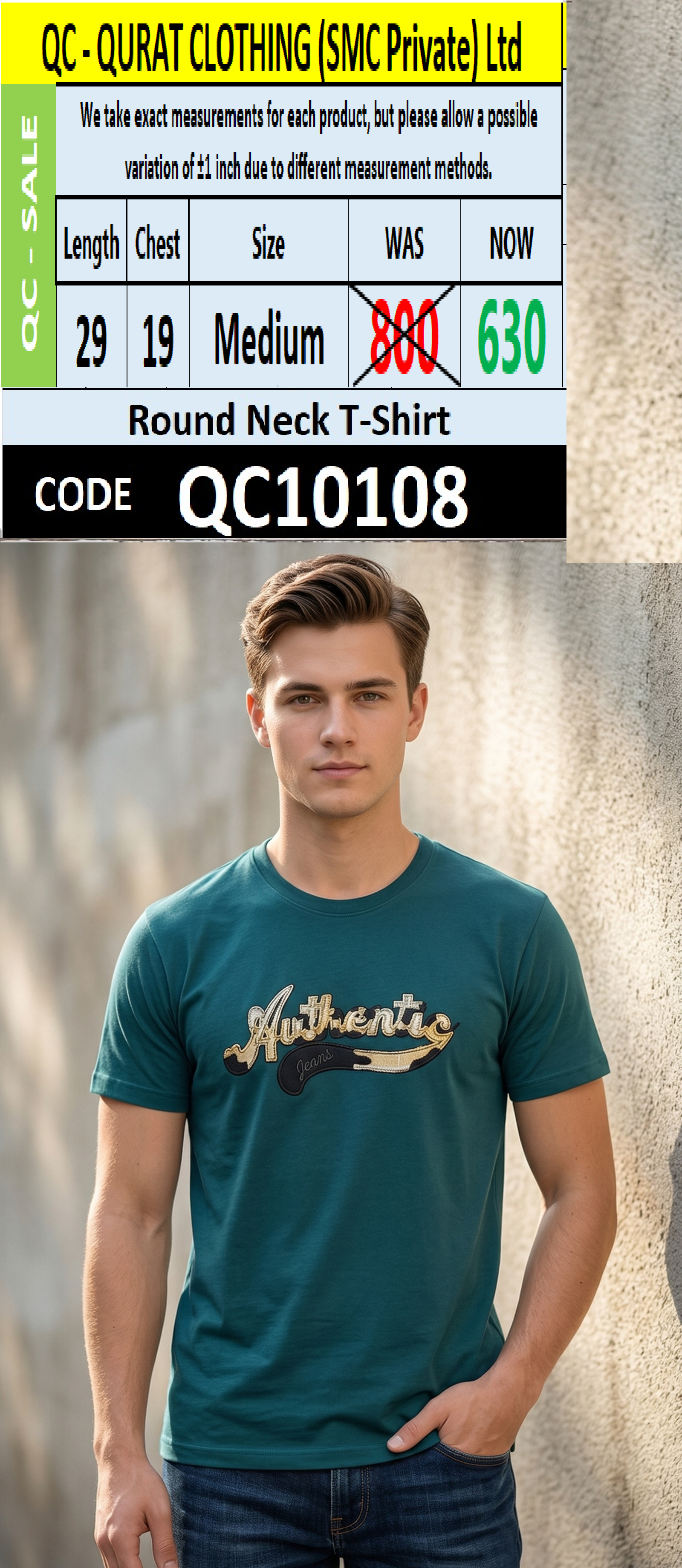 Round Neck Polo T-shirt - QC10108