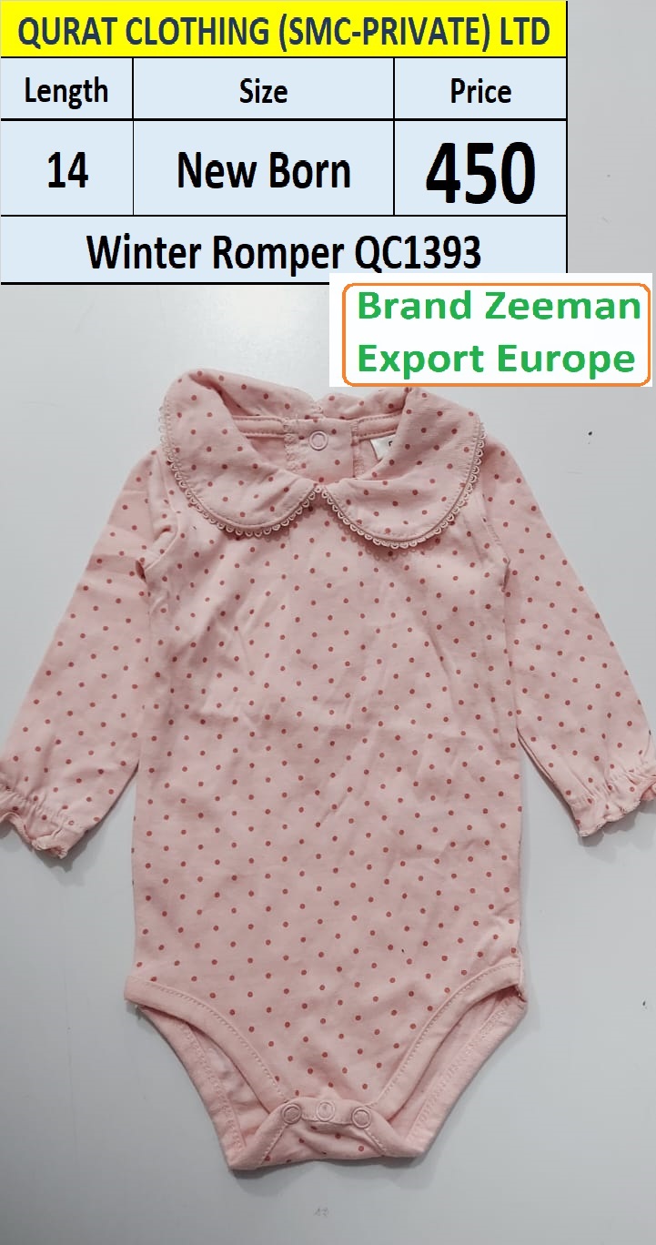 Zeeman Brand Pink Cute Polka Dot Romper QC1393 Export Europe