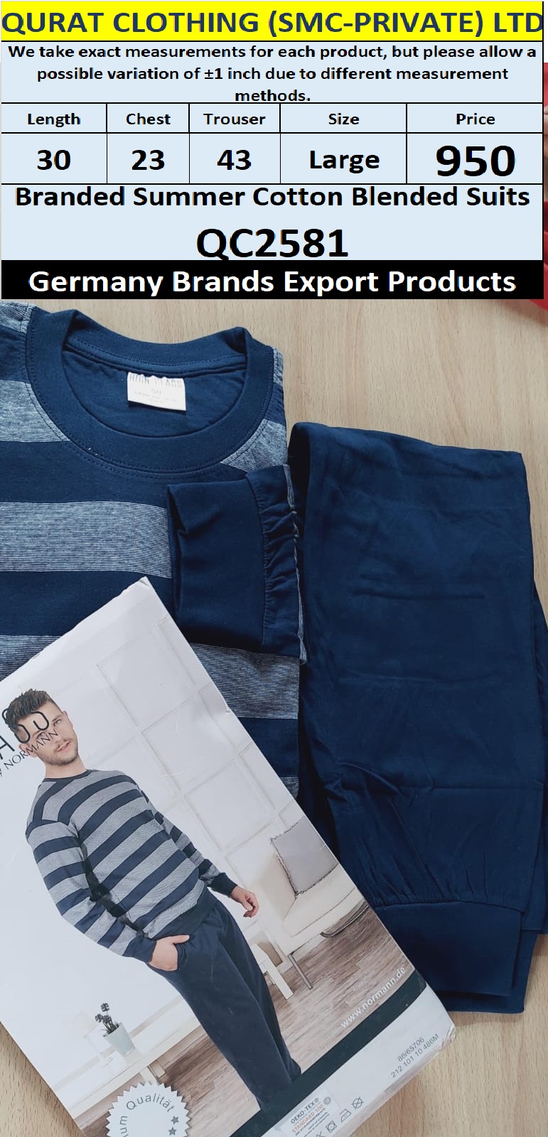 International Brands Summer Cotton Blended Suits Export Germany QC2581