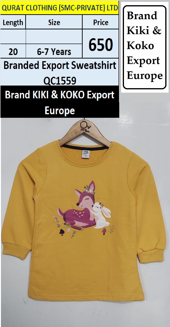 KIKI & KOKO Brand Rabbit & Dear Friendship Sweatshirt QC1559 Export Europe - QC1559