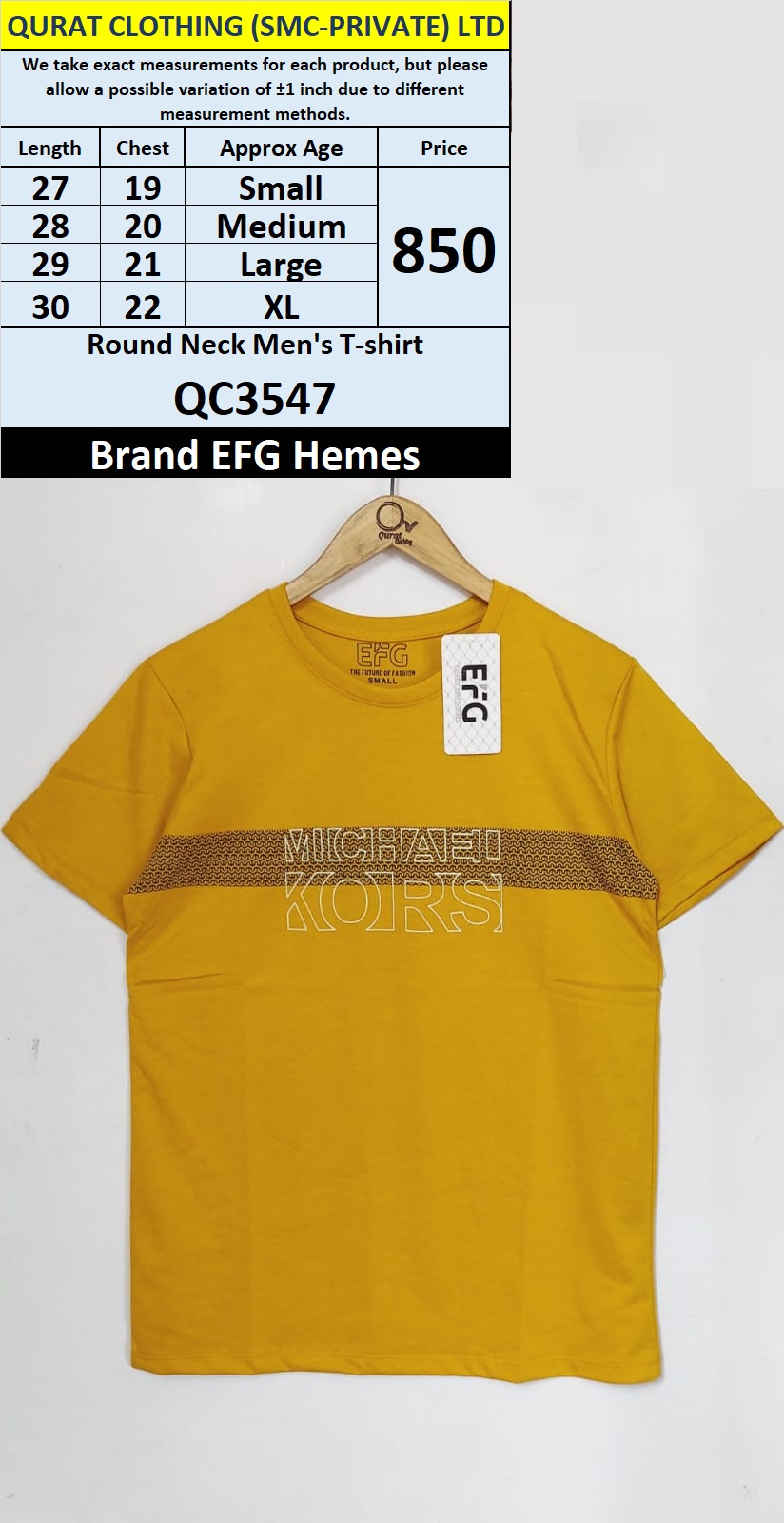 Round Neck Men's T-shirt QC3547