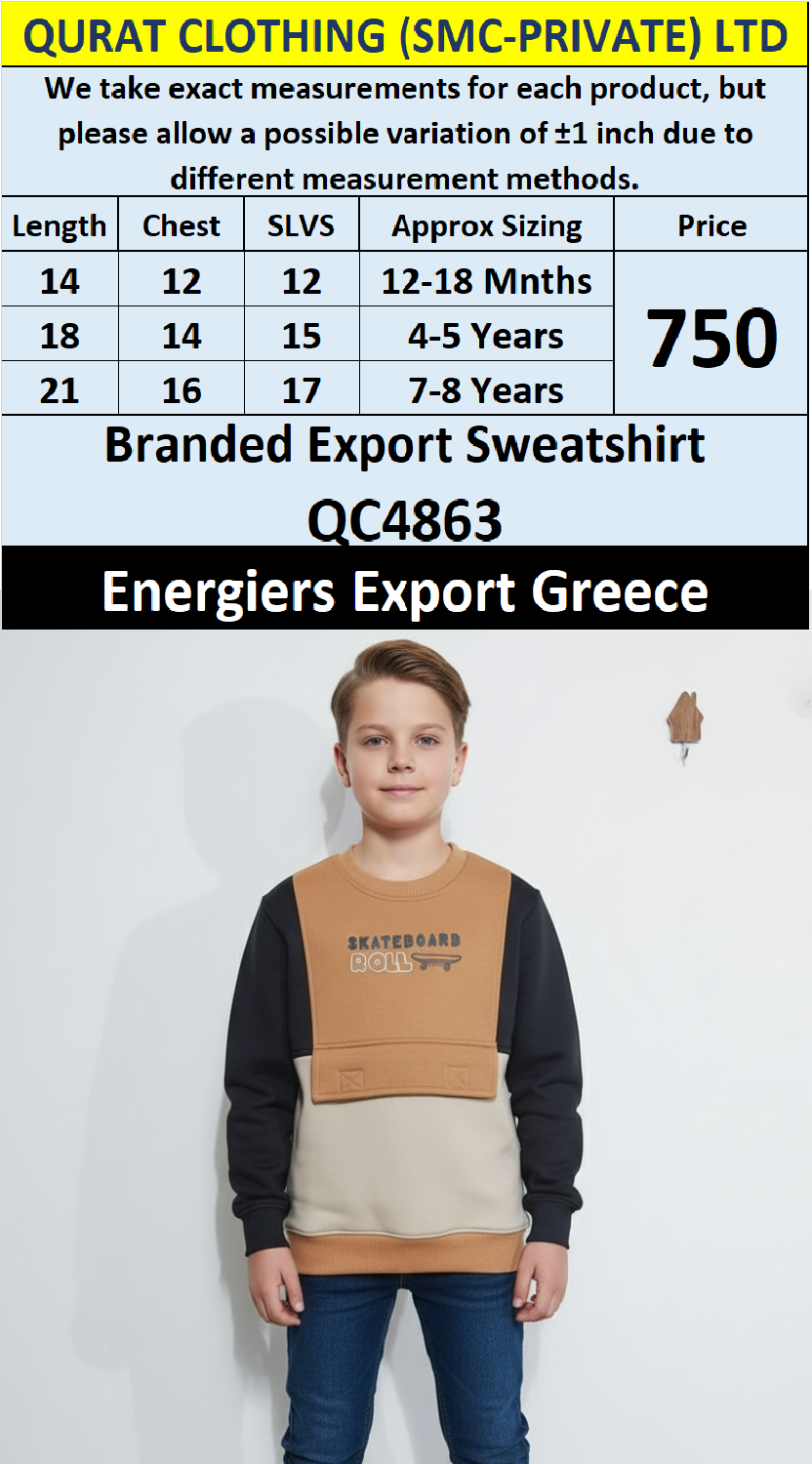 Energiers Brand Skateboard Print Sweatshirt QC4863 – Export Greece