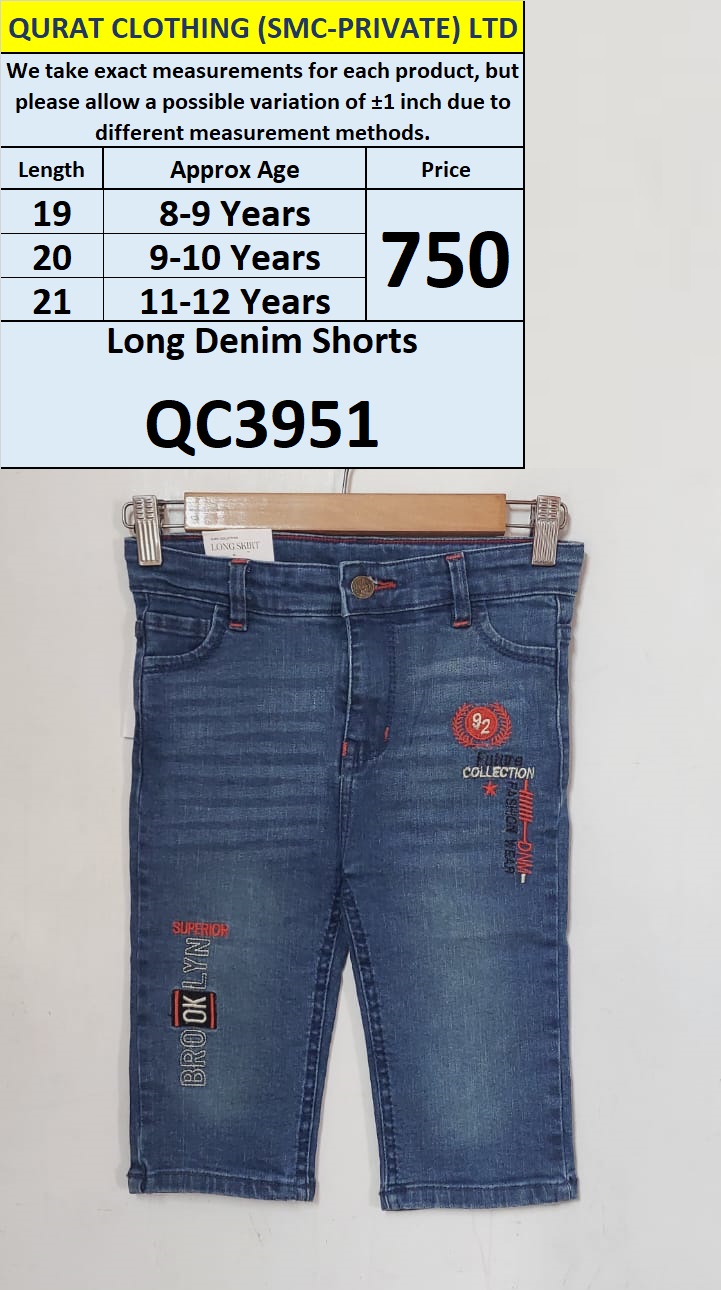 Long Length Denim Shorts QC3951