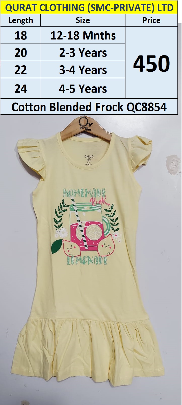 Cotton Blended Frock QC8854 Brand Child Hood