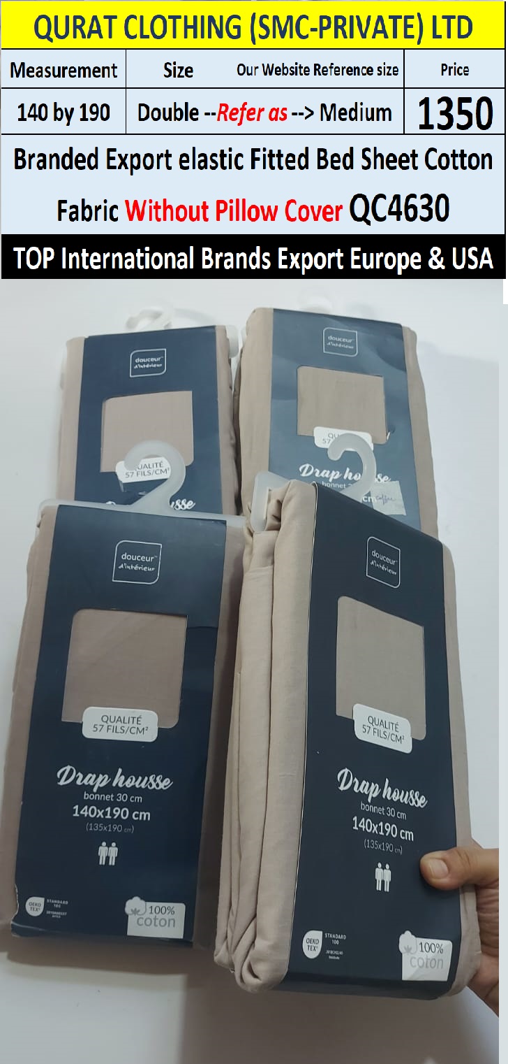 Top Intl Brand Elastic Fitted Cotton Bed Sheet QC4630 Export Europe & USA