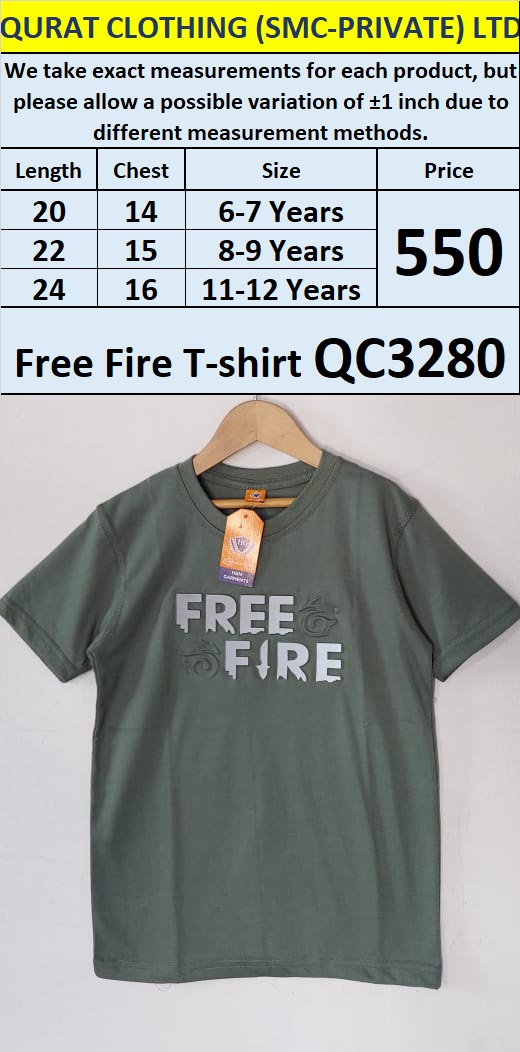 Free Fire T-shirt QC3280