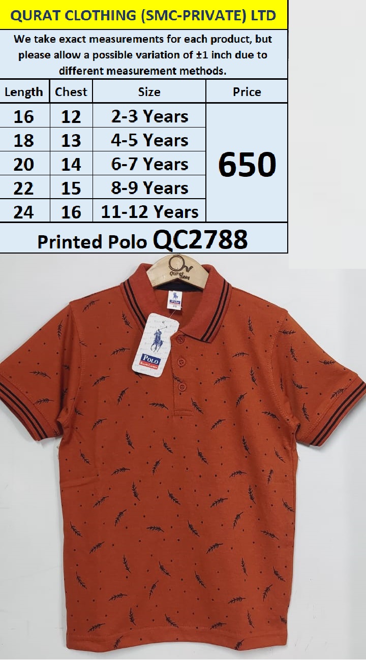 Printed Polo T-shirt QC2788
