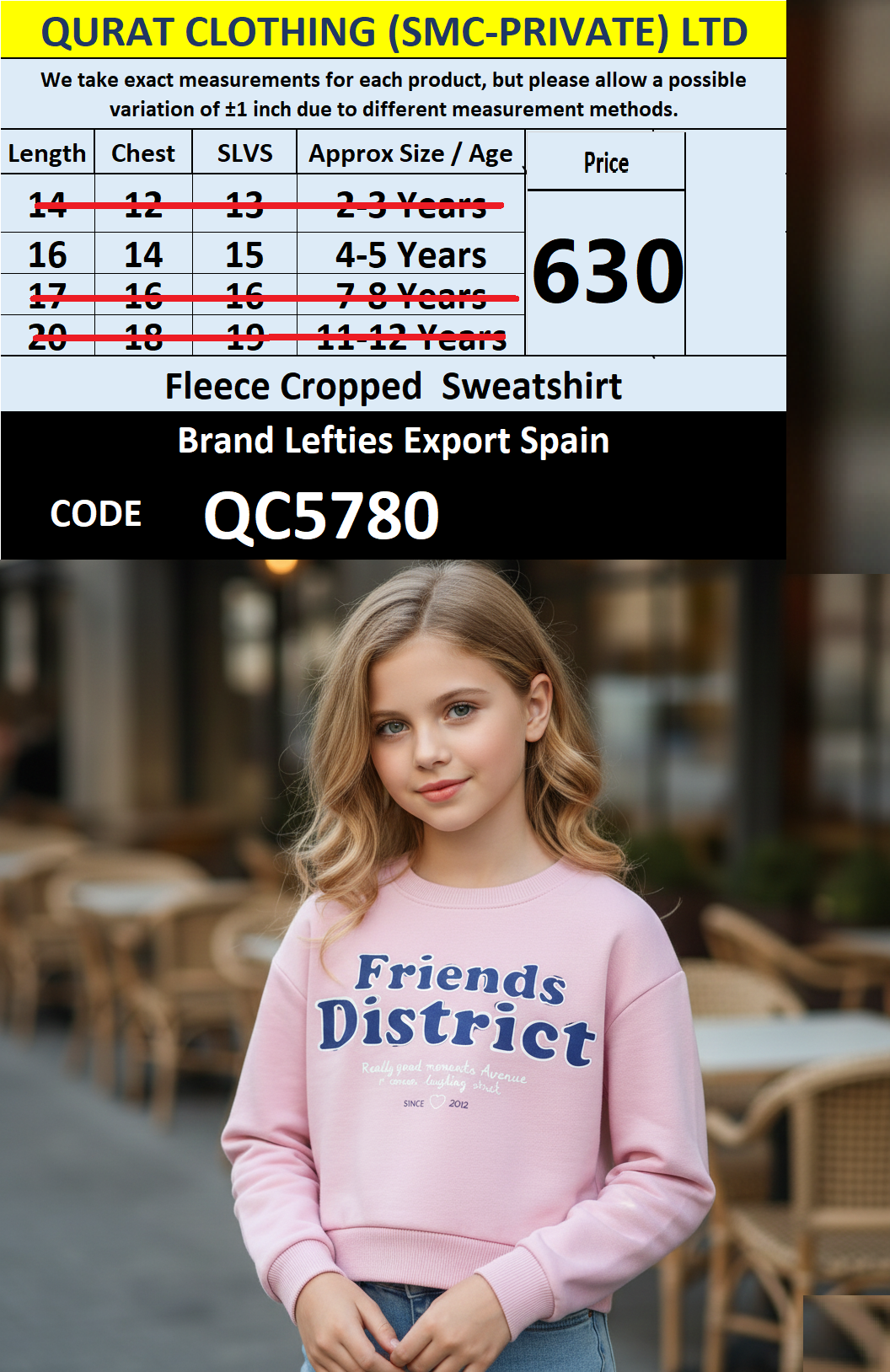 Lefties Brand Fleece Cropped Sweatshirt Export Europe - QC5780