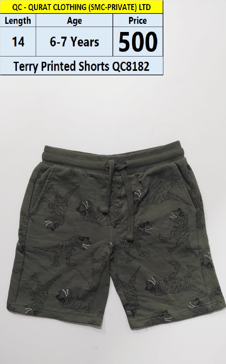 Branded Terry Printed Shorts QC8182
