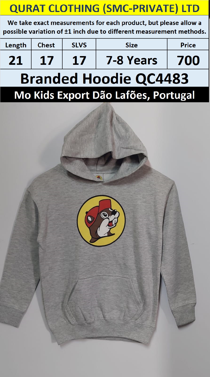 MO Clothing Brand Hoodie Export Dão Lafões, Portugal - QC4483