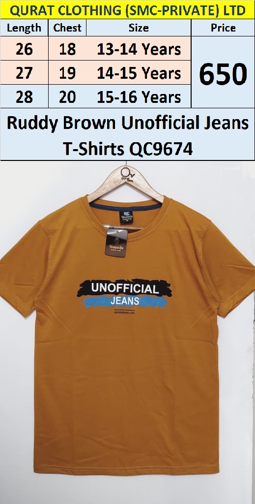 Ruddy Brown Unofficial Jean T-Shirts QC9674